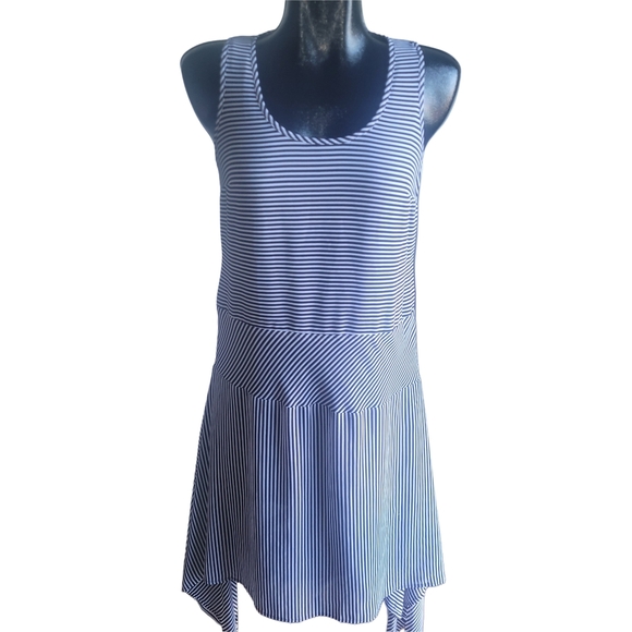 Michael Kors Black and White Striped Sleeveless  Dress 6 - Picture 1 of 7